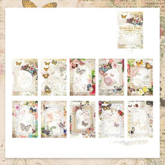 30 Sheets Retro Lace Material Paper Artist Ledger Backing Paper