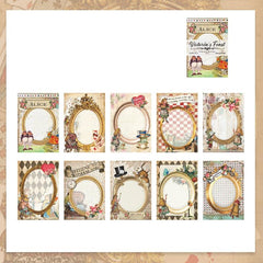 30 Sheets Retro Lace Material Paper Artist Ledger Backing Paper