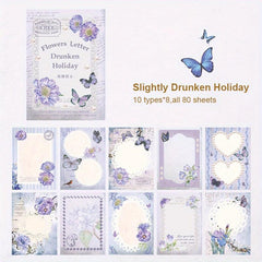 80pcs Vintage Scrapbook Supplier Retro Stickers Antique Paper