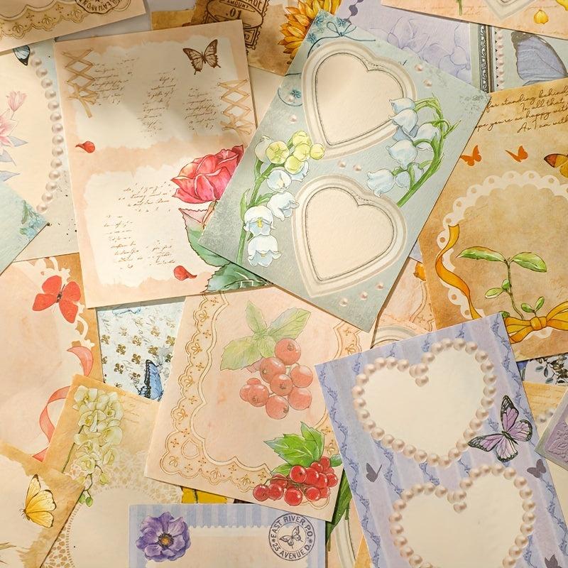 80pcs Vintage Scrapbook Supplier Retro Stickers Antique Paper