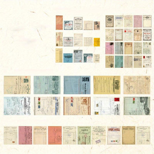 100PCS Vintage Nature Plants Washi Paper Stickers Pack for Scrapbook Decoration