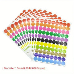Colorful Self Adhesive Paper Dot Label Set - 6mm 8mm 10mm 20mm