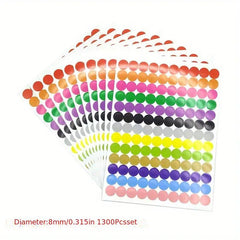 Colorful Self Adhesive Paper Dot Label Set - 6mm 8mm 10mm 20mm