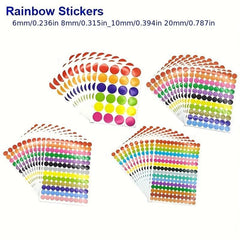 Colorful Self Adhesive Paper Dot Label Set - 6mm 8mm 10mm 20mm