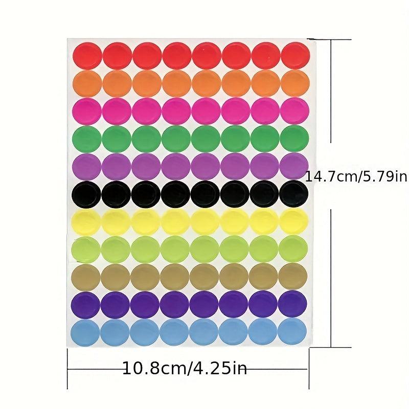 Colorful Self Adhesive Paper Dot Label Set - 6mm 8mm 10mm 20mm