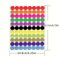 Colorful Self Adhesive Paper Dot Label Set - 6mm 8mm 10mm 20mm