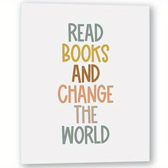 Boho Classroom Poster: Read Books Change World Digital Print