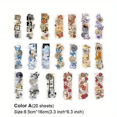 20 Plant & Butterfly Stickers for DIY Art Journaling Scrapbooking