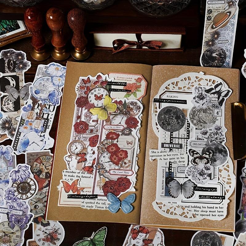 20 Plant & Butterfly Stickers for DIY Art Journaling Scrapbooking