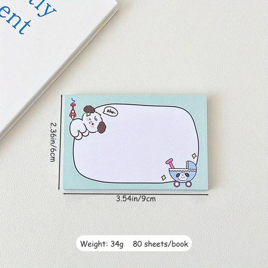 Cute Cartoon Star Puppy Bunny Note Paper 80 Sheets