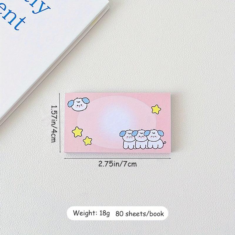 Cute Cartoon Star Puppy Bunny Note Paper 80 Sheets