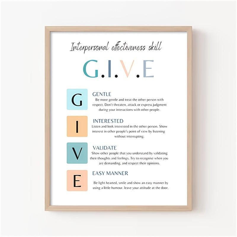1pc Office Wall Decor Dbt Dialectics Poster Therapy Office Art