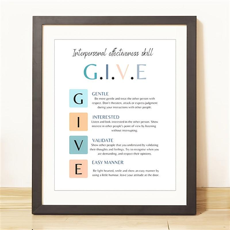 1pc Office Wall Decor Dbt Dialectics Poster Therapy Office Art