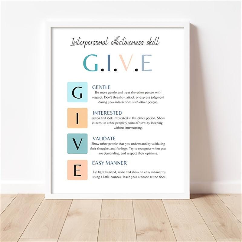 1pc Office Wall Decor Dbt Dialectics Poster Therapy Office Art