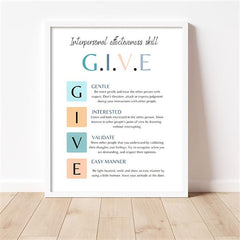 1pc Office Wall Decor Dbt Dialectics Poster Therapy Office Art