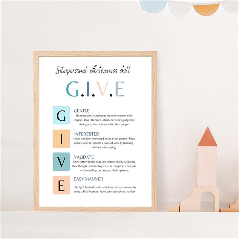 1pc Office Wall Decor Dbt Dialectics Poster Therapy Office Art