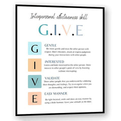 1pc Office Wall Decor Dbt Dialectics Poster Therapy Office Art