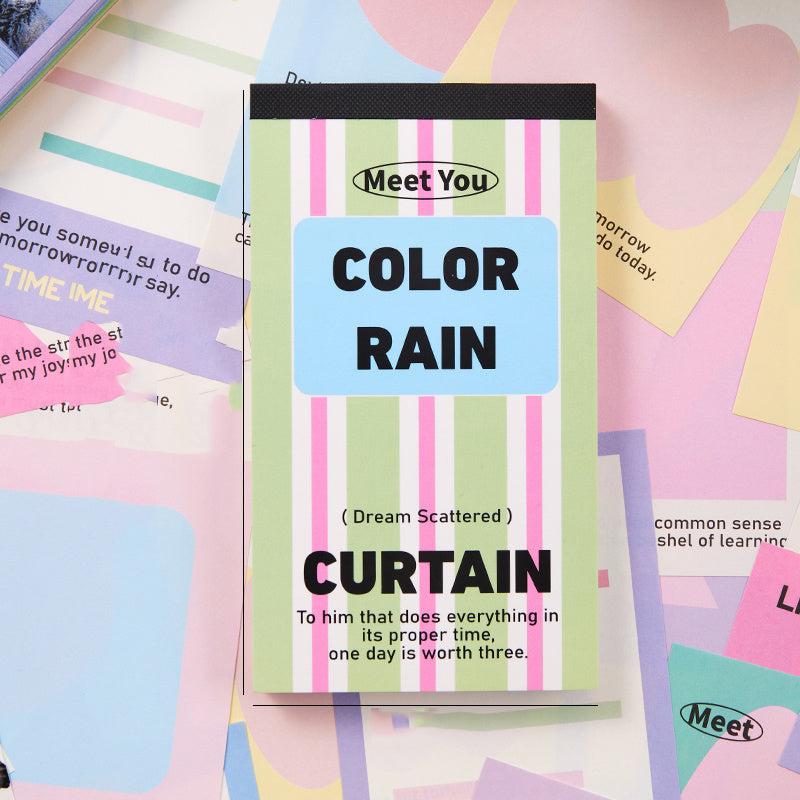 100 Colorful Rainscreen Series Memo Notebook Tearable Message Memo Note Paper