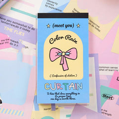 100 Colorful Rainscreen Series Memo Notebook Tearable Message Memo Note Paper