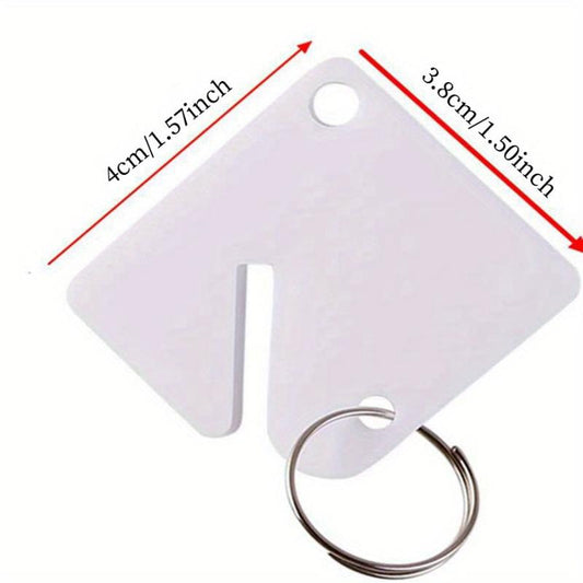 Plastic Hanging Key Tags w/ Metal Snap Hooks for Cabinets, Boxes, Lockers