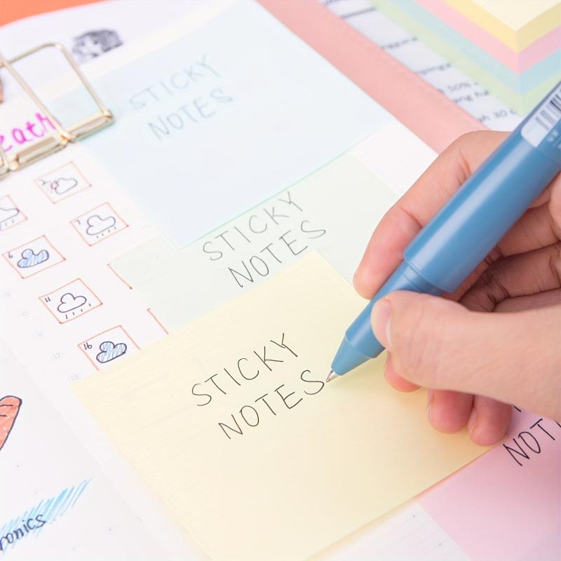 400 Sticky Notes, Bright Colors, Self-Stick Pads for Home Office