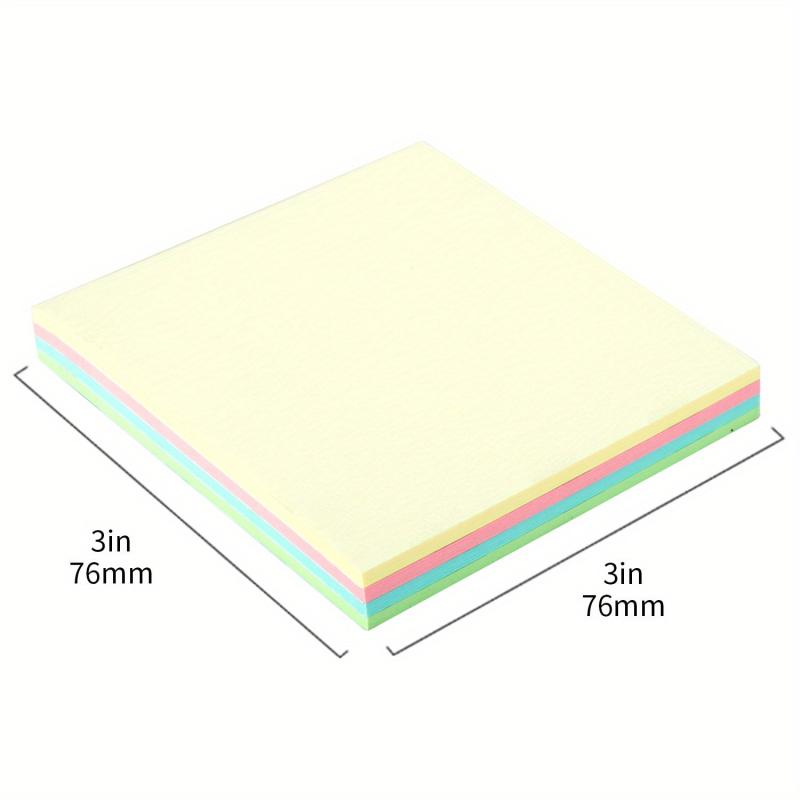 400 Sticky Notes, Bright Colors, Self-Stick Pads for Home Office