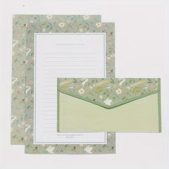 9pcs Stationery Set: 6 Letter Writing Sheets & 3 Matching Envelopes