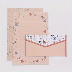 9pcs Stationery Set: 6 Letter Writing Sheets & 3 Matching Envelopes