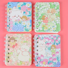 4pcs A7 Side Flip Coil Book Notepad Office Stationery Mini Journal