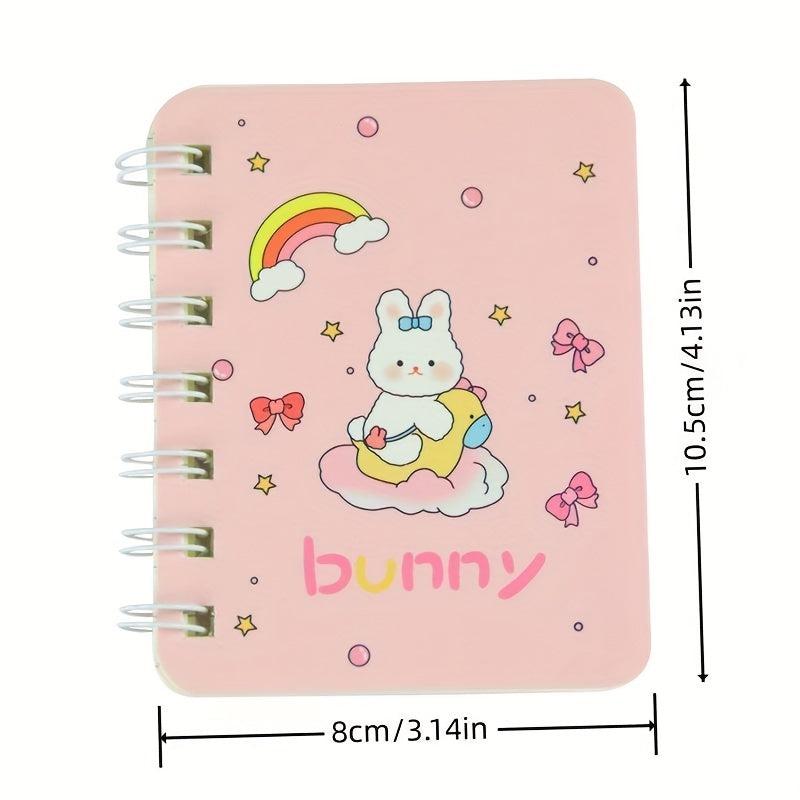 4pcs A7 Side Flip Coil Book Notepad Office Stationery Mini Journal