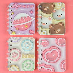 4pcs A7 Side Flip Coil Book Notepad Office Stationery Mini Journal