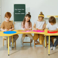 6 Inch Dry Erase Round Whiteboard Marker Stickers 9 Colors - School Classroom