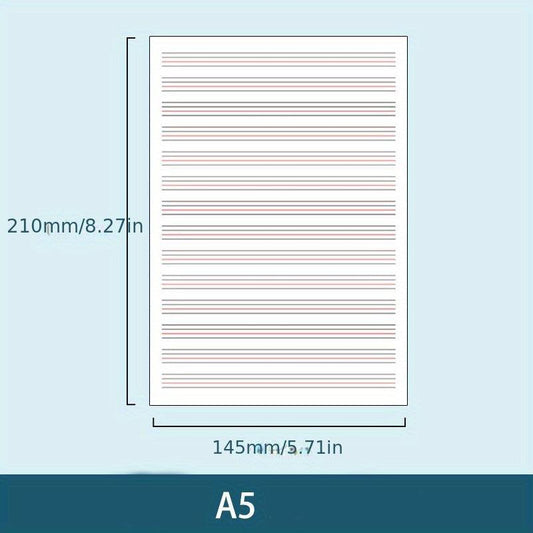 60 Pages A5 B5 Loose Leaf Notebook with Checkered Blank and Lined Styles