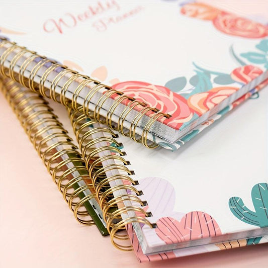 A5 Weekly Planner English Schedule Coil Notebook