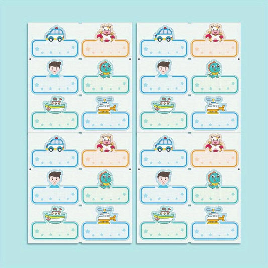 Waterproof Name Stickers School Uniform Embroidery Clothes Leather Tag Name Stic
