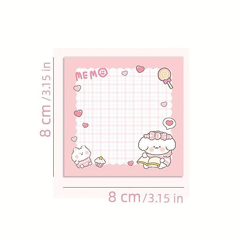 80 Sheets Cute Cartoon Puppy Sticky Notes for Students