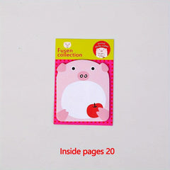 20 Sheets Animal Sticky Notes Cute Animal Memo Pads for Office Use