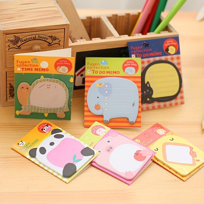 20 Sheets Animal Sticky Notes Cute Animal Memo Pads for Office Use