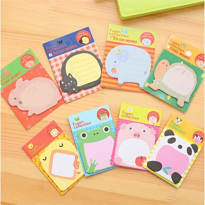 20 Sheets Animal Sticky Notes Cute Animal Memo Pads for Office Use