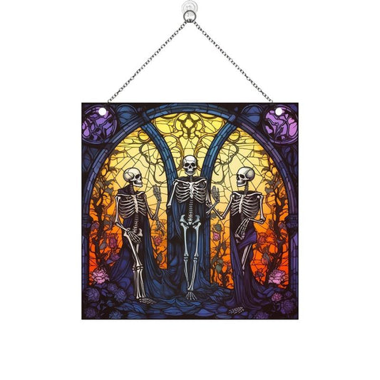 Halloween Square Acrylic Window Hanging