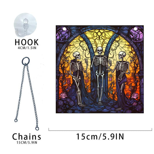 Halloween Square Acrylic Window Hanging