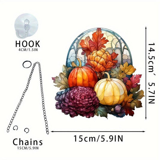 Acrylic Pumpkin Window Decoration Retro Hanging Decor