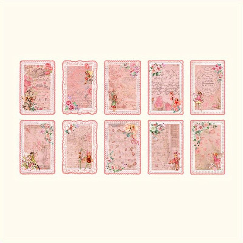 20pcs Flower Fairy Lace Writing Paper Forest Elf Series Retro Decorations