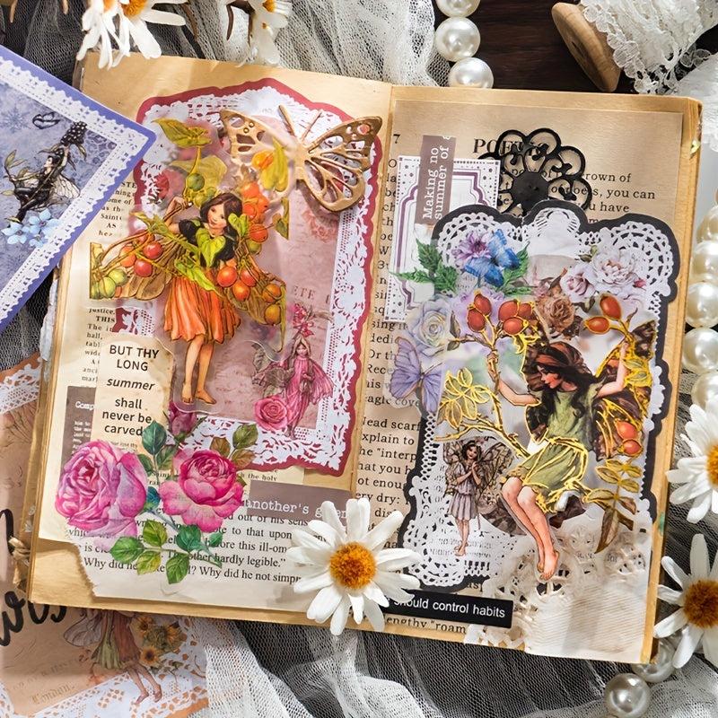 20pcs Flower Fairy Lace Writing Paper Forest Elf Series Retro Decorations
