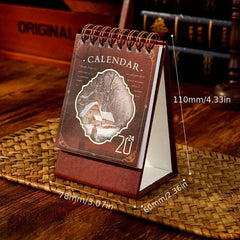 Mini Painting Series Desk Calendar Retro Small Calendar