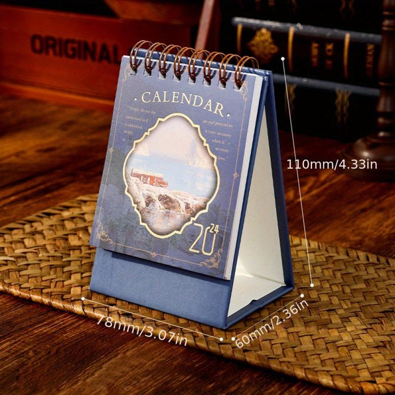 Mini Painting Series Desk Calendar Retro Small Calendar