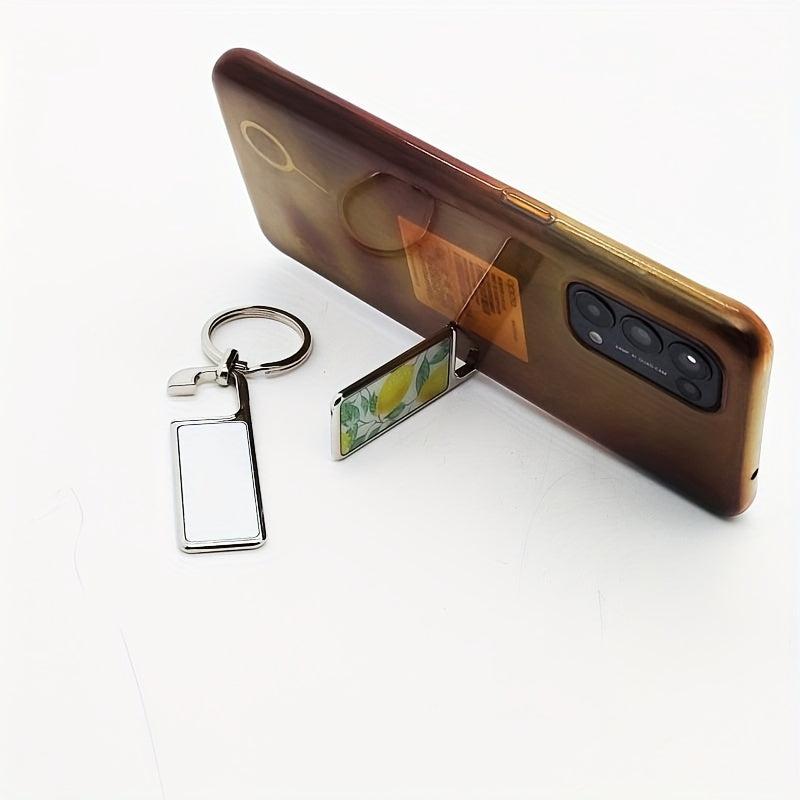 10pcs Sublimation Blank Metal Keychain Heat Transfer Printing Keychain Blanks