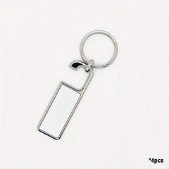 10pcs Sublimation Blank Metal Keychain Heat Transfer Printing Keychain Blanks