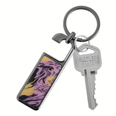 10pcs Sublimation Blank Metal Keychain Heat Transfer Printing Keychain Blanks