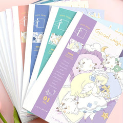 Sleeping Girl Pattern Notebook A5 For School Students
